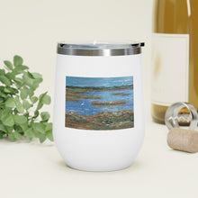 Load image into Gallery viewer, Coastal - Heron in Marsh - 12oz Insulated Wine Tumbler