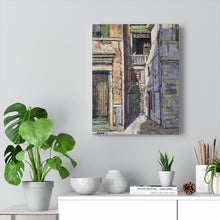 Load image into Gallery viewer, Travel - Alley Green Door  Canvas Gallery Wraps