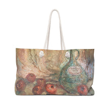 Load image into Gallery viewer, Wine Weekender Bag - Bottle with Apples