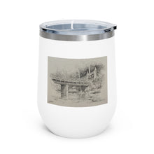 Load image into Gallery viewer, Mill Creek Park - Silver Bridge pencil - 12oz Insulated Wine Tumbler