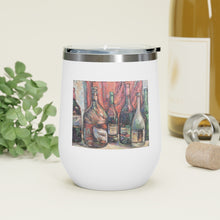 Load image into Gallery viewer, Wine - 6 bottles on tan - 12oz Insulated Wine Tumbler