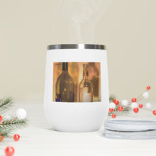 Load image into Gallery viewer, Wine - olive green bottles - 12oz Insulated Wine Tumbler