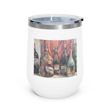 Load image into Gallery viewer, Wine - 6 bottles on tan - 12oz Insulated Wine Tumbler