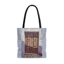 Load image into Gallery viewer, Travel - Greek Door Cobblestone Tote Bag