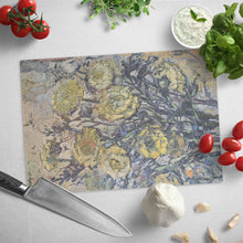 Load image into Gallery viewer, Florals - Glass Cutting Board