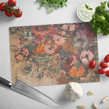 Load image into Gallery viewer, Florals - Glass Cutting Board