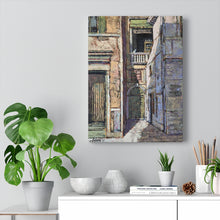 Load image into Gallery viewer, Travel - Alley Green Door  Canvas Gallery Wraps