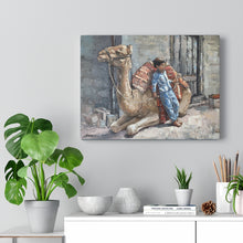 Load image into Gallery viewer, Travel - Egypt Camel and Boy Canvas Gallery Wraps