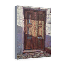 Load image into Gallery viewer, Travel - Greek Door Cobblestone Canvas Gallery Wraps