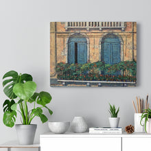 Load image into Gallery viewer, Travel - Italy Blue Shutters Canvas Gallery Wraps