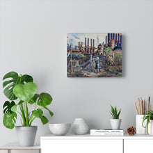 Load image into Gallery viewer, Travel - YSU Steel Mill Canvas Gallery Wraps