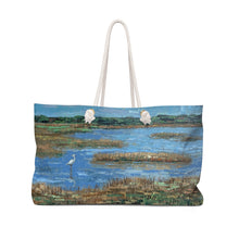 Load image into Gallery viewer, Coastal Weekender Bag - Heron in Marsh