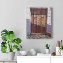 Load image into Gallery viewer, Travel - Greek Door Cobblestone Canvas Gallery Wraps