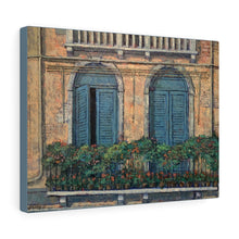 Load image into Gallery viewer, Travel - Italy Blue Shutters Canvas Gallery Wraps
