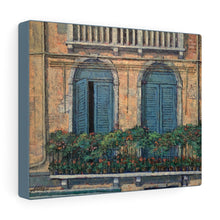 Load image into Gallery viewer, Travel - Italy Blue Shutters Canvas Gallery Wraps