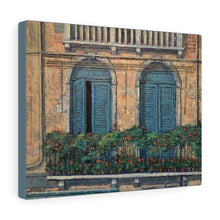 Load image into Gallery viewer, Travel - Italy Blue Shutters Canvas Gallery Wraps