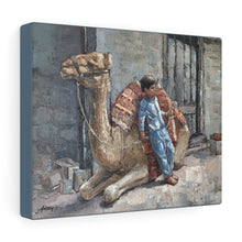 Load image into Gallery viewer, Travel - Egypt Camel and Boy Canvas Gallery Wraps