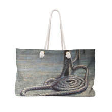 Load image into Gallery viewer, Coastal Weekender Bag - Rope Coiled on Dock
