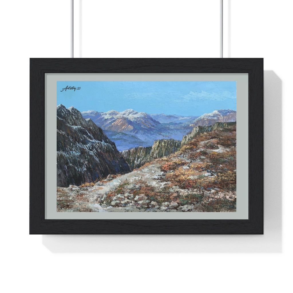 Travel - Other Side of Mountain - Premium Framed Horizontal Poster