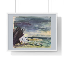 Load image into Gallery viewer, Travel - Cliffs Watercolor - Premium Framed Horizontal Poster
