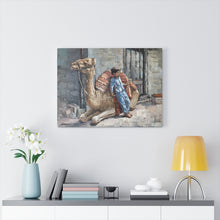 Load image into Gallery viewer, Travel - Egypt Camel and Boy Canvas Gallery Wraps
