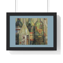 Load image into Gallery viewer, Wine - White Bottle - Premium Framed Horizontal Poster
