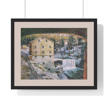 Load image into Gallery viewer, Mill Creek Park - Mill and Waterfall - Premium Framed Horizontal Poster
