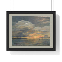 Load image into Gallery viewer, Coastal - Sunset Sail - Premium Framed Horizontal Poster
