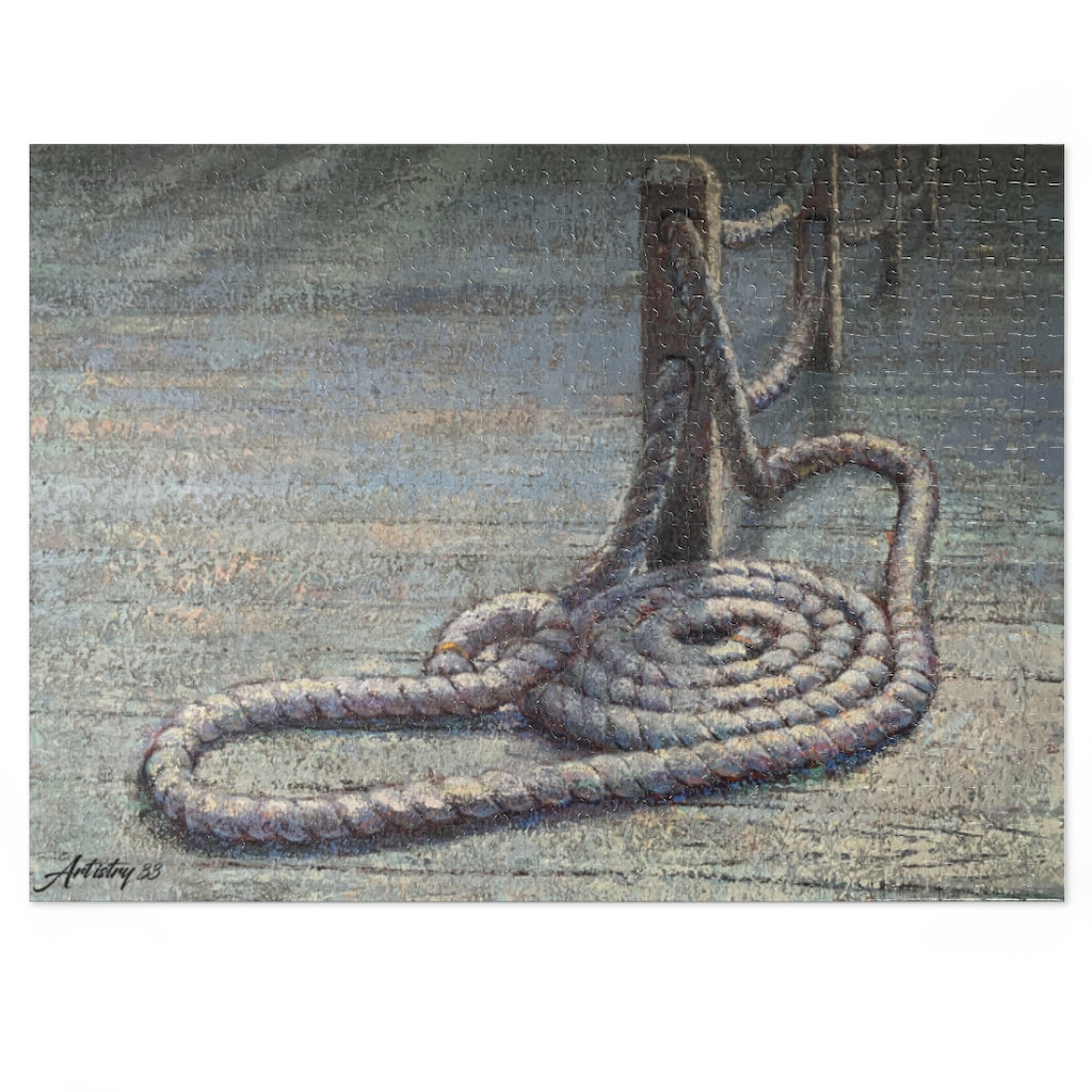 Coastal - Rope on Dock - Jigsaw Puzzle (250, 500, 1000)