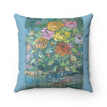 Load image into Gallery viewer, Florals Faux Suede Square Pillow
