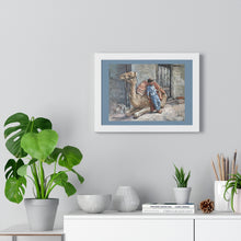 Load image into Gallery viewer, Travel - Egypt Camel and Boy - Premium Framed Horizontal Poster
