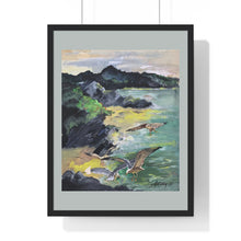 Load image into Gallery viewer, Travel - Gulls Watercolor Premium Framed Vertical Poster
