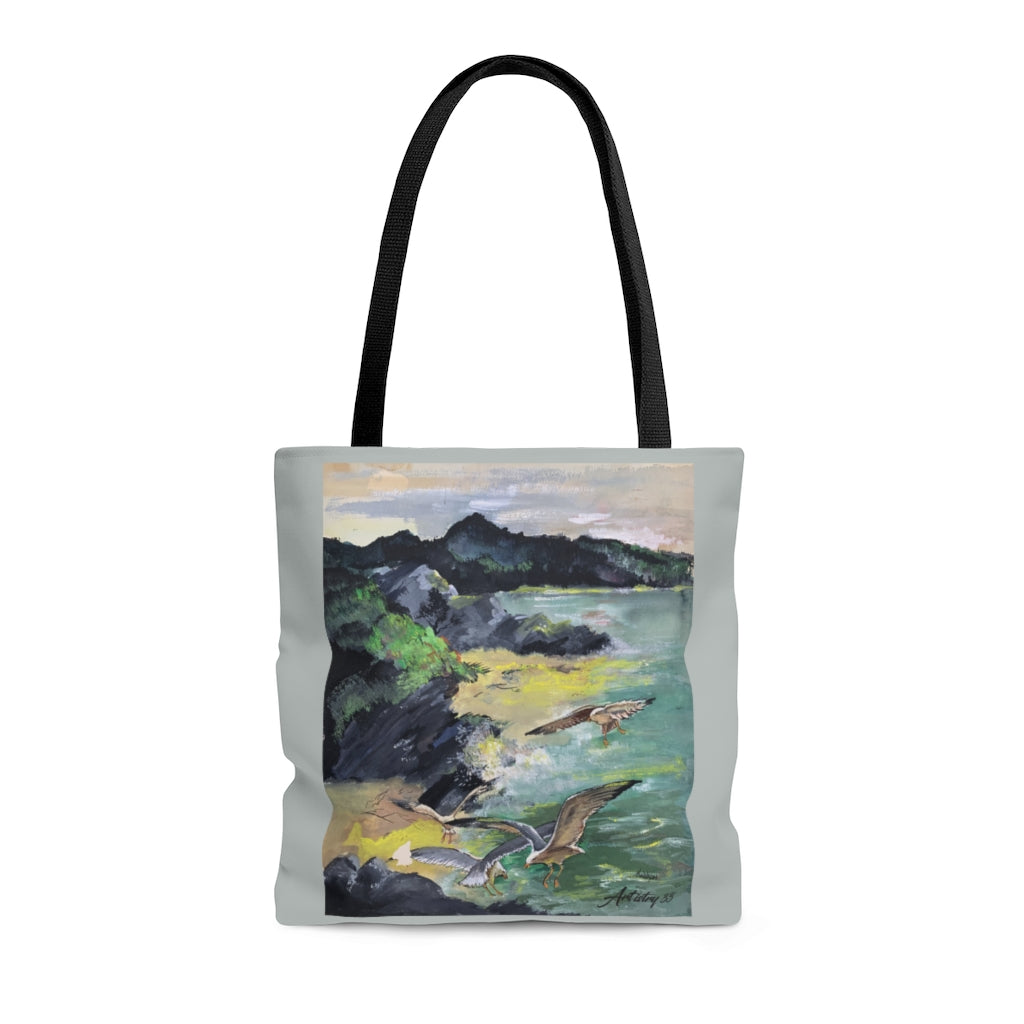 Travel - Gulls Watercolor Tote Bag