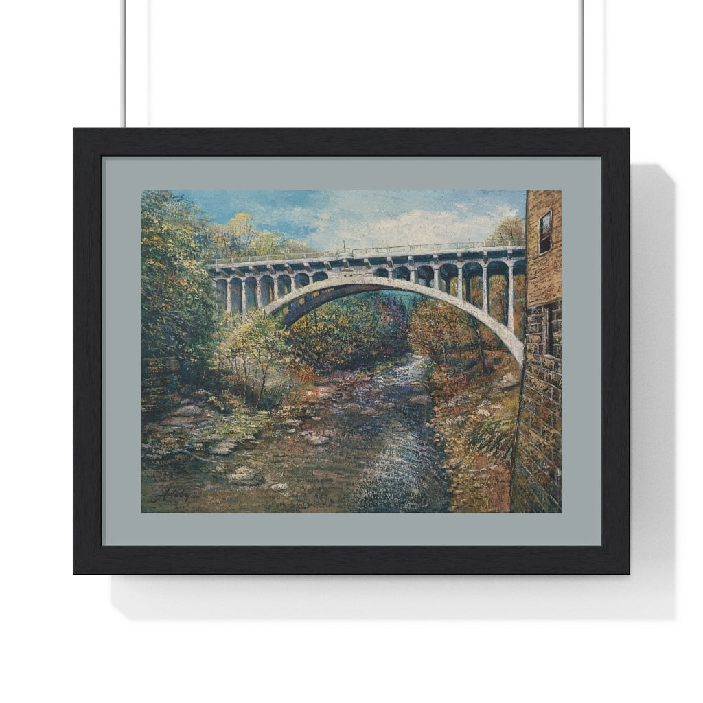 Mill Creek Park - Bridge over Mill Creek - Premium Framed Horizontal Poster