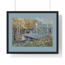 Load image into Gallery viewer, Mill Creek Park - Silver Bridge - Premium Framed Horizontal Poster
