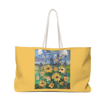 Load image into Gallery viewer, Florals Weekender Bag - Yellow in Meadow
