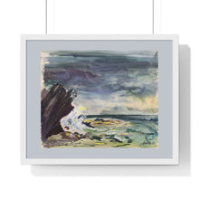 Load image into Gallery viewer, Travel - Cliffs Watercolor - Premium Framed Horizontal Poster
