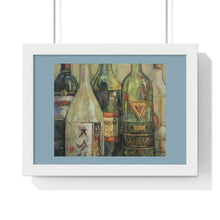 Load image into Gallery viewer, Wine - White Bottle - Premium Framed Horizontal Poster
