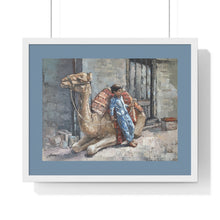 Load image into Gallery viewer, Travel - Egypt Camel and Boy - Premium Framed Horizontal Poster
