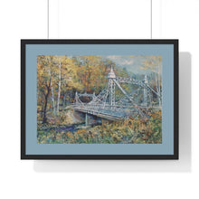 Load image into Gallery viewer, Mill Creek Park - Silver Bridge - Premium Framed Horizontal Poster
