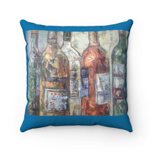 Load image into Gallery viewer, Wine - 5 Bottles FL - Faux Suede Square Pillow
