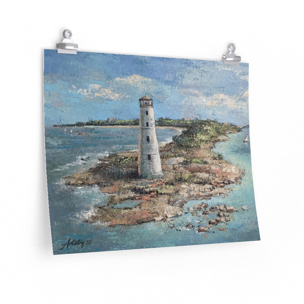 Coastal - Bahama Lighthouse - Premium Matte horizontal posters