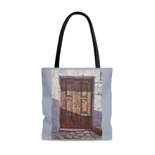 Load image into Gallery viewer, Travel - Greek Door Cobblestone Tote Bag
