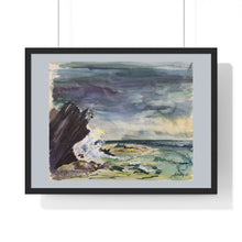 Load image into Gallery viewer, Travel - Cliffs Watercolor - Premium Framed Horizontal Poster
