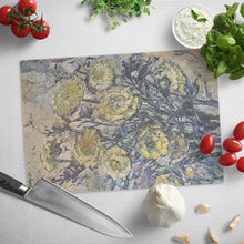 Load image into Gallery viewer, Florals - Glass Cutting Board
