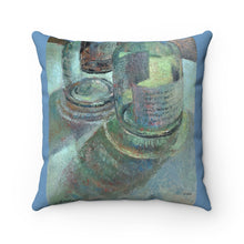 Load image into Gallery viewer, Wine - Green Bottles - Faux Suede Square Pillow

