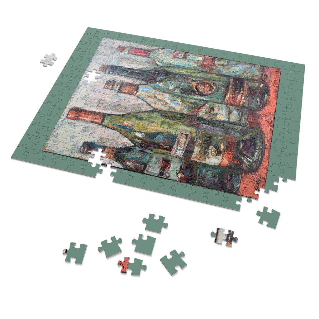 Wine - Bottles on Red - Jigsaw Puzzle (252, 500, 1000)
