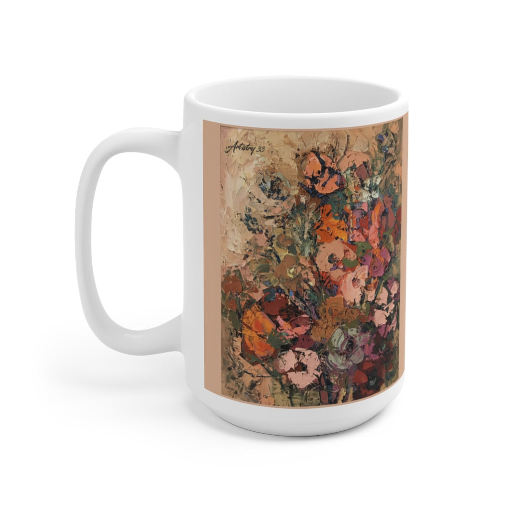 Florals Ceramic Mug 15oz