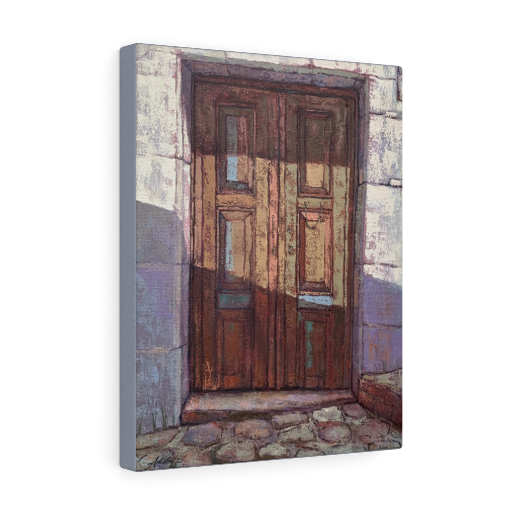 Travel - Greek Door Cobblestone Canvas Gallery Wraps
