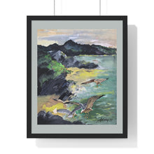 Load image into Gallery viewer, Travel - Gulls Watercolor Premium Framed Vertical Poster
